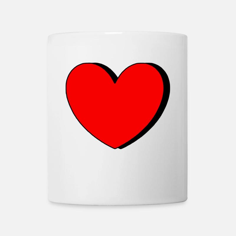 red heart red heart red heart - Mug - white