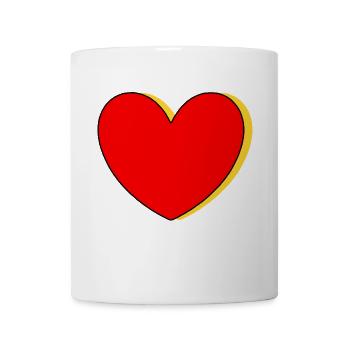 coeur rouge coeur rouge coeurs rouge Saint-Valentin - Mug blanc - blanc - Devant