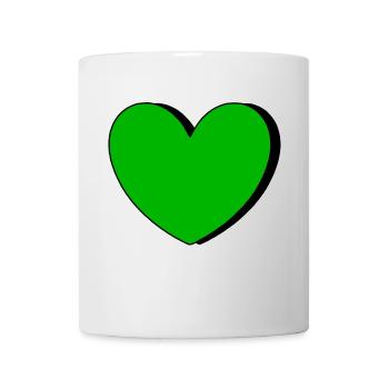 green heart green hearts couples st patrick's day - Mug - white - Front
