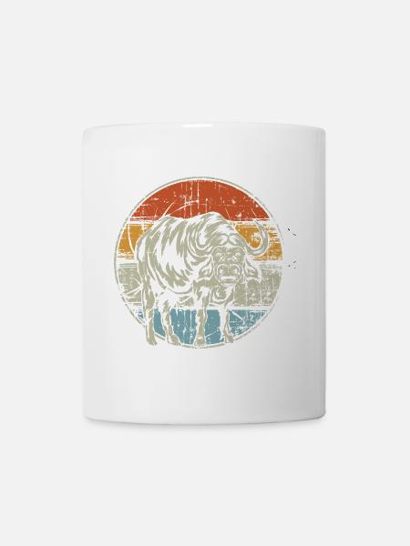 Büffel vintage - Tasse - Weiß