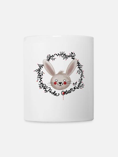 Vampir Osterhase Frohe Ostern Illustration - Tasse - Weiß