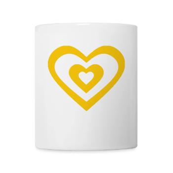 Valentine's Day Heart Yellow - Mug - white - Front