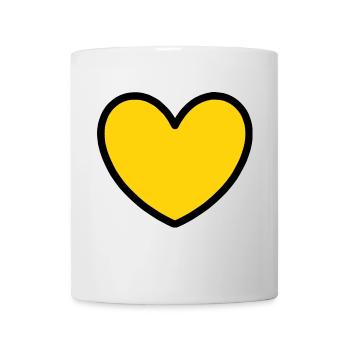 yellow heart yellow valentine's day - Mug - white - Front