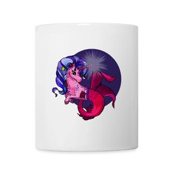 Magischer Meeres-Horn mit Meerjungfrau - Tasse - Weiß - Vorne