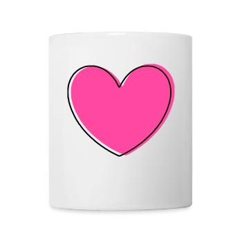 Saint-Valentin Cœur Rose, St. Valentin cadeau - Mug blanc - blanc - Devant