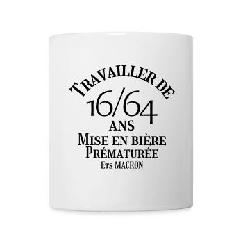 retraite, réforme des retraites - Mug blanc - blanc - Devant