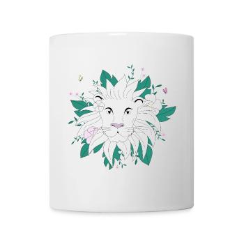 Botanischer Löwe - Tasse - Weiß - Vorne