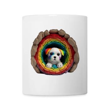 Rainbow Pups Tunnel - Tasse - Weiß - Vorne