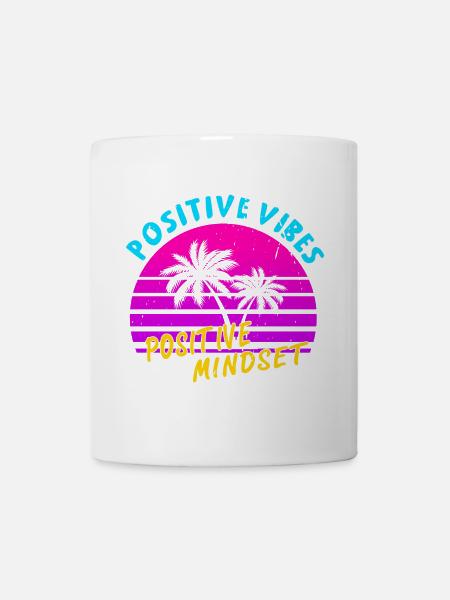 positif Vibrations positives - Mug blanc - blanc