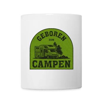Geboren Zum Campen Patch - Tasse - Weiß - Vorne