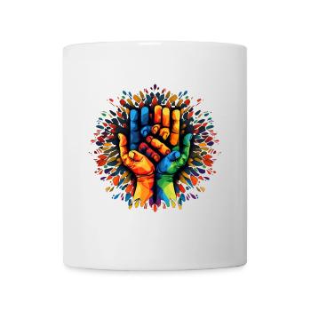 Sharing is Caring - Community - Helping Hand - Mug - white - Front