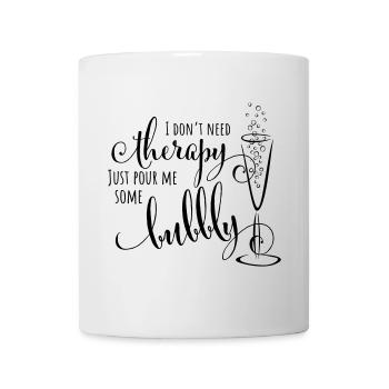 Just pour me bubbly – prosecco humor - Mug blanc - blanc - Devant