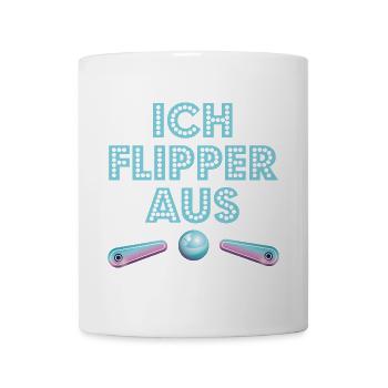 Flippern Geschenk ICH FLIPPER AUS Pinball - Tasse - Weiß - Vorne
