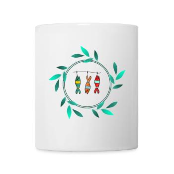 SARDINE. FISCH. APRILSCHERZ. OSTERN. MEER - Tasse - Weiß - Vorne