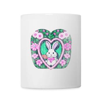 retro used-look Easter bunny classic - Mug - white - Front