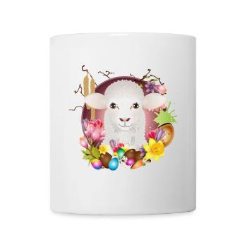 The sheep or lamb as a spring & Easter motif - Mug - white - Front