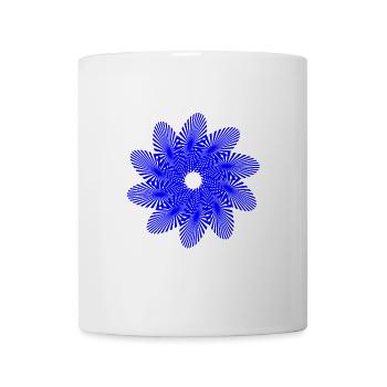 Mandala | Sonnenstrahlen | Muster - Tasse - Weiß - Vorne