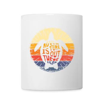 Turtle Odyssey Retro Sonnenuntergang - Tasse - Weiß - Vorne