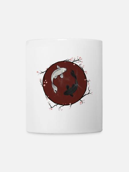 Yin Yang Koi Teich - Tasse - Weiß