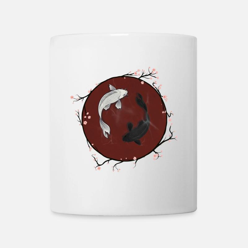 Yin Yang Koi Teich - Tasse - Weiß