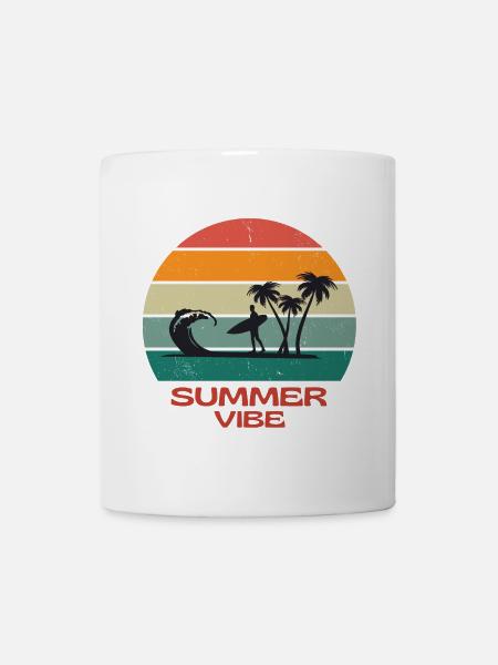 surf, surfeur, surfer, surfing - Mug blanc - blanc