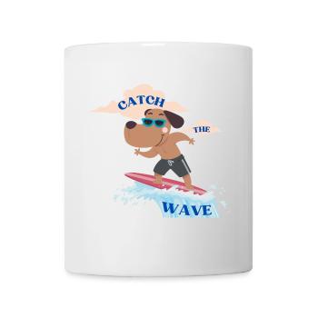 Catch the wave - Cute Beach Vibes T-Shirt - Tasse - Weiß - Vorne