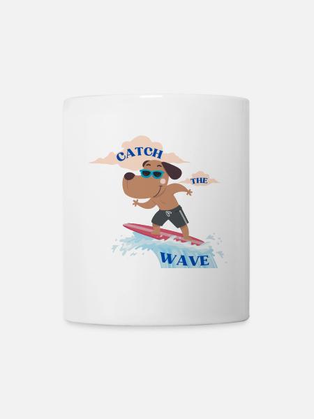 Attrapez la vague - T-Shirt Cute Beach Vibes - Mug blanc - blanc