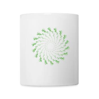forme pointillée éolienne rotative verte - Mug blanc - blanc - Devant