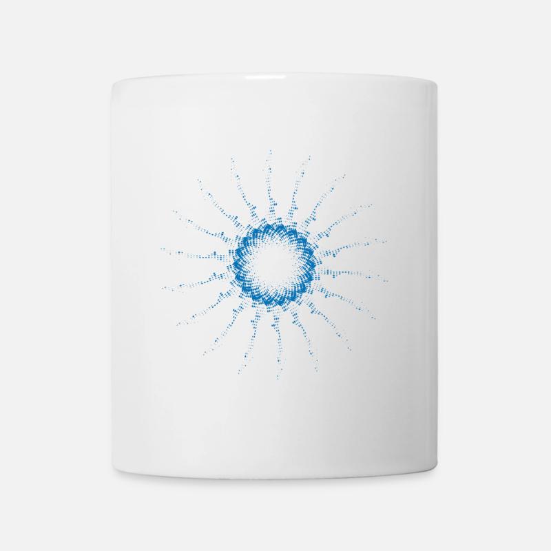 gepunktete Form gekreiselt Windrad blau - Tasse - Weiß