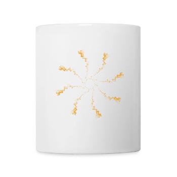 Pixel de feux d’artifice Éolienne gyroscopique - Mug blanc - blanc - Devant