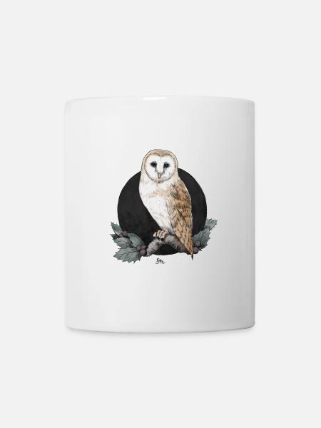 Chouette effraie avant la nouvelle lune - Mug blanc - blanc