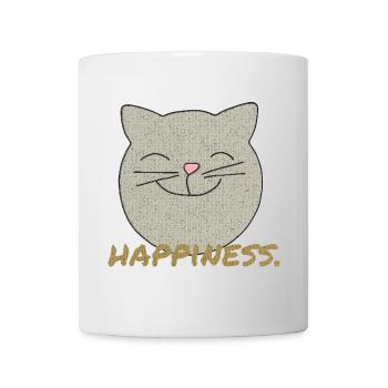 Bonheur de chat - Mug blanc - blanc - Devant