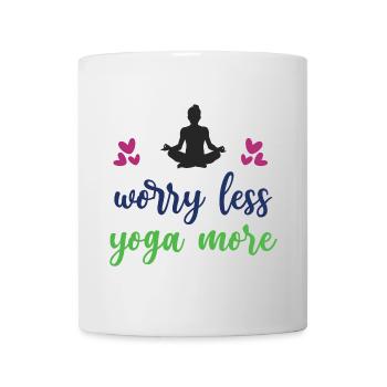 Worry Less Yoga More - Mug - white - Front