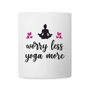 Worry Less Yoga More - Mug - white - Front