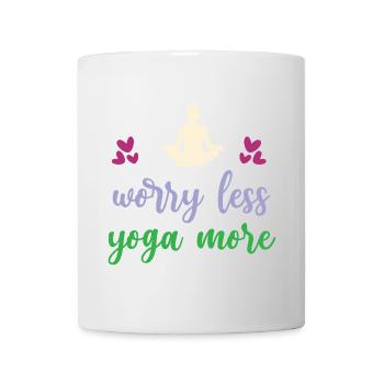 Worry Less Yoga More - Mug - white - Front