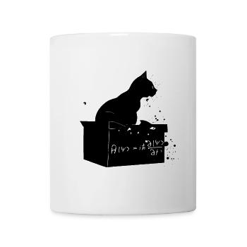 Le chat est vivant - Mug blanc - blanc - Devant
