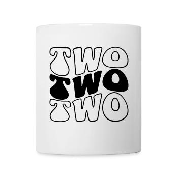 Deux enfants 2e anniversaire garçons filles 2 ans - Mug blanc - blanc - Devant