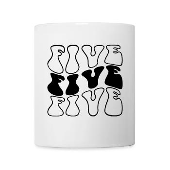 Cinq enfants 5e anniversaire garçons filles 5 ans - Mug blanc - blanc - Devant