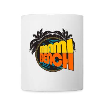 Miami Beach Retro-Palmen - Tasse - Weiß - Vorne