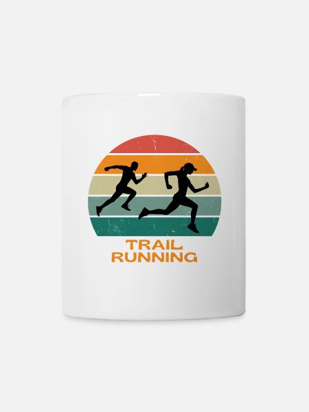 trail, trail running, course à pied - Mug blanc - blanc