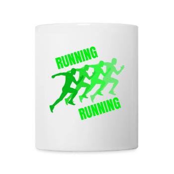 running, jogging, footing, course à pied, trail - Mug blanc - blanc - Devant