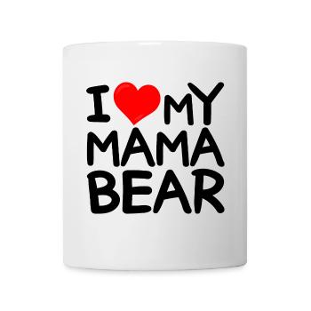 J'adore Ma Maman Ours - J'aime Ma Maman Ours - Mug blanc - blanc - Devant