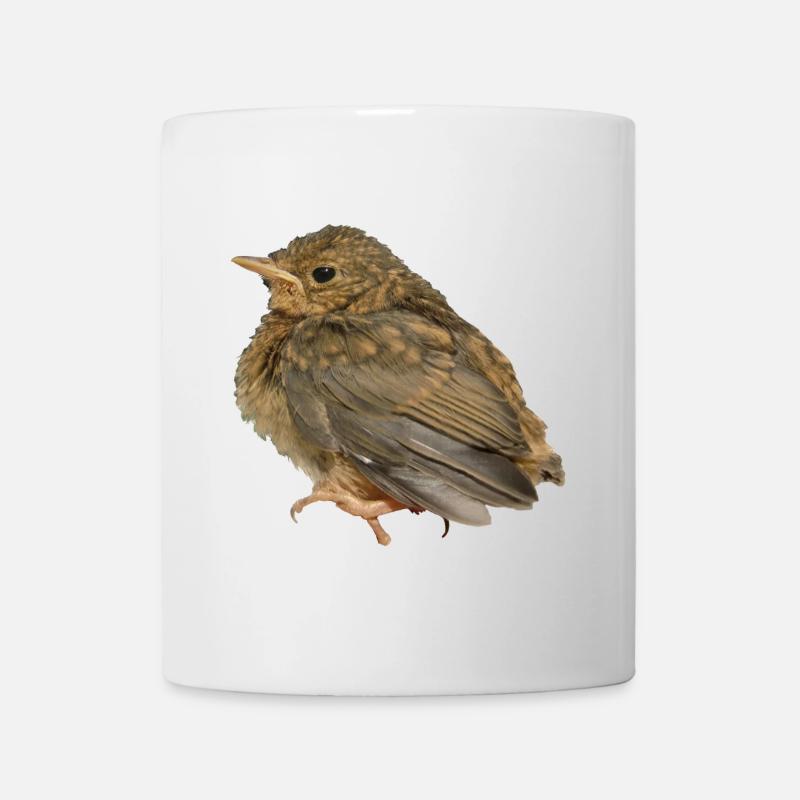 Rotkehlchen Ästling - Tasse - Weiß
