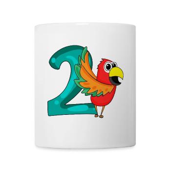 2 anniversaire 2 ans avec motif animal - deux - Mug blanc - blanc - Devant