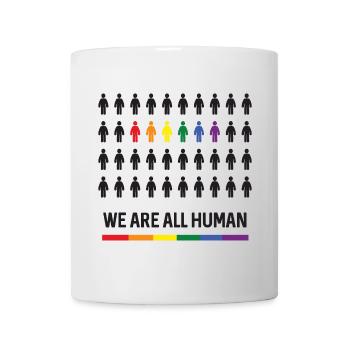 Pride Month LGBTQ - Wir sind alle Menschen - Tasse - Weiß - Vorne