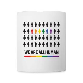 Pride Month LGBTQ - Wir sind alle Menschen - Tasse - Weiß - Vorne