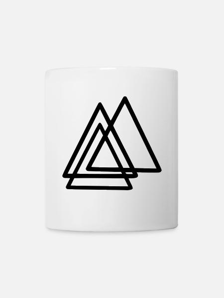 Formen - Dreiecke - Tasse - Weiß