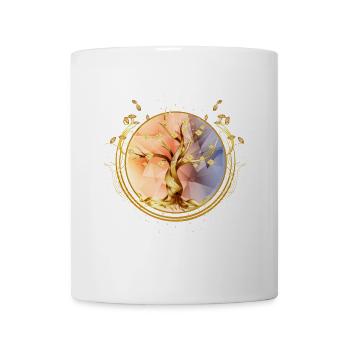 magical amulet, golden tree of life symbol - Mug - white - Front