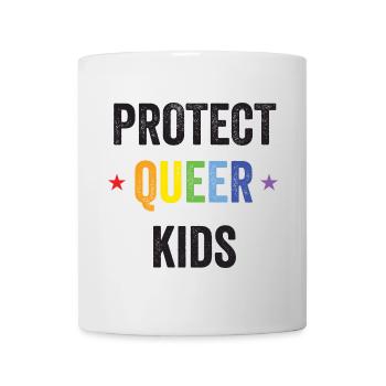 Mois de la fierté LGBT - Protégez les enfants queer - Mug blanc - blanc - Devant
