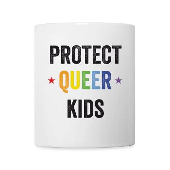 Mois de la fierté LGBT - Protégez les enfants queer - Mug blanc - blanc - Devant